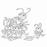 Coloring Ants Ant Army Pages Printable Proverbial Toddler Based Theme Will sketch template
