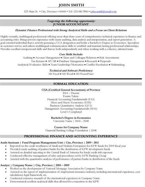 click     junior accountant resume template http