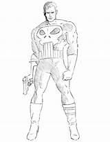 Punisher Draw Marvel Drawingforall Contours Shadows Lines Inside First sketch template