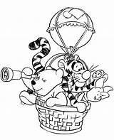 Pooh Winnie Coloring Pages Tigger Balloon Disney Piglet Cute Friends Air Ride Color Printable Topcoloringpages Colouring Book Sheets Kids Top sketch template