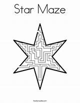 Maze Star Coloring Built California Usa sketch template