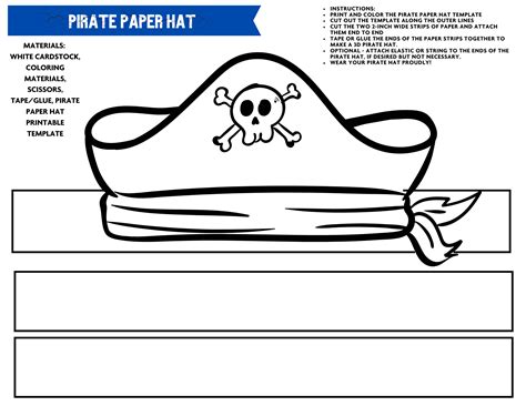 printable pirate hats  template hourfamilycom