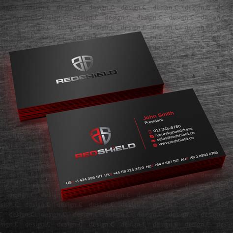 design  business card   innovative cyber security company business card contest