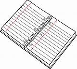 Clipart Notebook Open Clip Spiral Cliparts Library sketch template