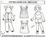 Paper Coloring Dolls Doll Cut Pages Color Template Kids Gumball Machine Craft Jane January Susan Cute Print Popular Coloringhome sketch template
