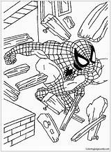 Spiderman Pages Coloring Color sketch template