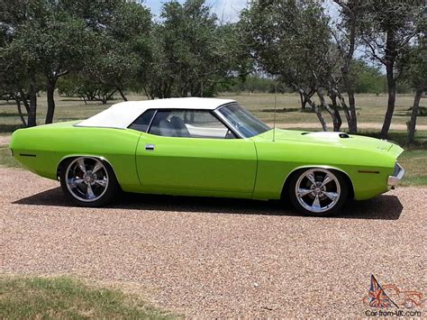 hemi cuda convertible barracuda sublime green