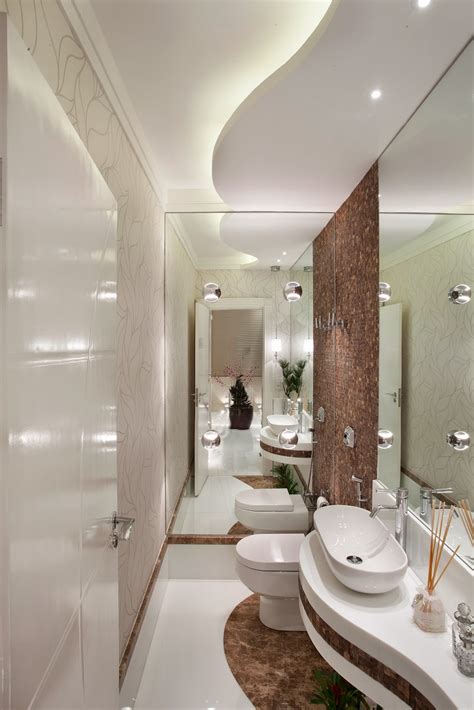 lavabos pequenos  modernos veja dicas de como ousar  decorar decor salteado