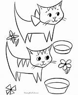 Printable Cat Coloring Boyama Kedi Cats Okul Kid Library Clipart Oncesi sketch template