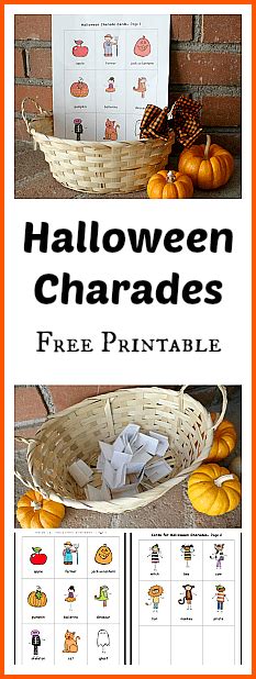printable halloween charades game  kids buggy  buddy