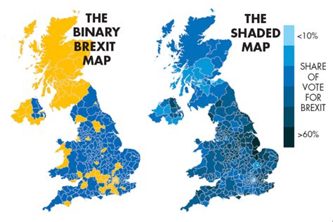 actual map  brexit voting percentages rukpolitics