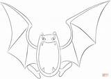 Golbat Coloring Pages Pokemon Zubat Printable Supercoloring Template Categories sketch template