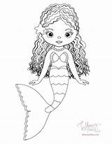 Coloring Mermaid Mermaids Tails Shark Youngandtae Whimsy sketch template