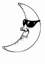 Moon Coloring Clip Clipart Cool Pages Printable Graphics Large Library Edupics sketch template