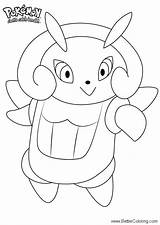 Illumise Coloring Pages Pokemon Printable Kids sketch template