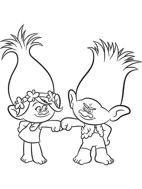 trolls coloring pages branch coloring page blog
