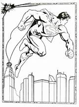Superman Getcolorings Colorings sketch template