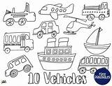 Coloring Pages Cars Vehicles Trucks Helicopters Printable Vehicle Boats Numbers Preschool Buses Planes Kindergarten Above Click Plans sketch template