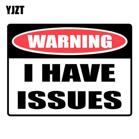 buy yjzt 16x11 8cm funny warning sign i have issues