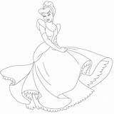 Princess Coloring Cinderella Color Pages Drawings Dress Dresses Beauty Colouring Template Disney Printable Kids Pink Tweet Children Interactive Magazine Popular sketch template