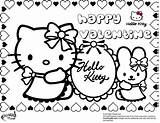 Kitty Hello Coloring Valentine Pages Valentines Color Printable Preschool Kids Cute Characters Happy Daniel Sanrio Flower Getcolorings Print Popular Comments sketch template