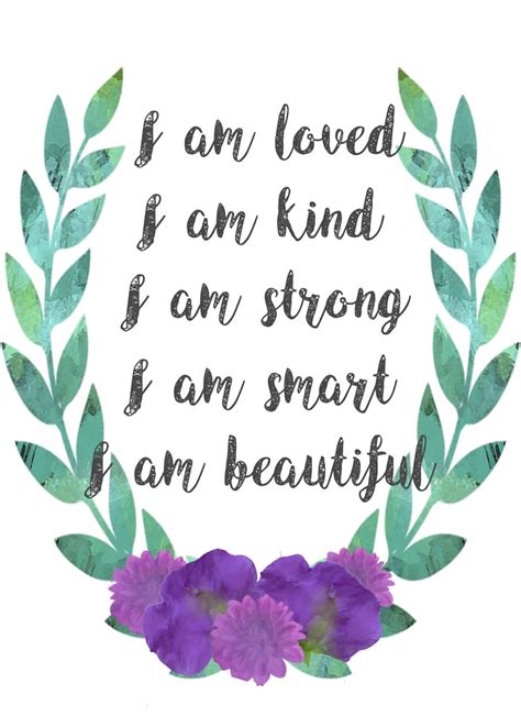 i am loved kind strong smart beautiful watercolor etsy
