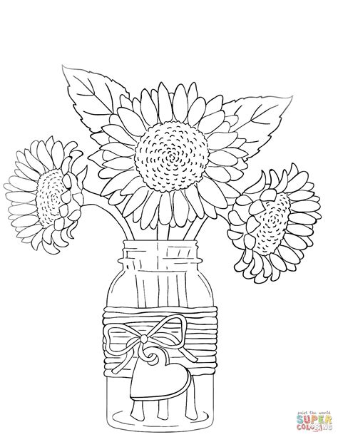 sunflower coloring pages  adults paint color exterior