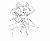Luffy Piece Coloring Monkey Pages Character Another sketch template