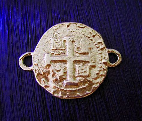 gold bronze spanish coin replica jewelry link