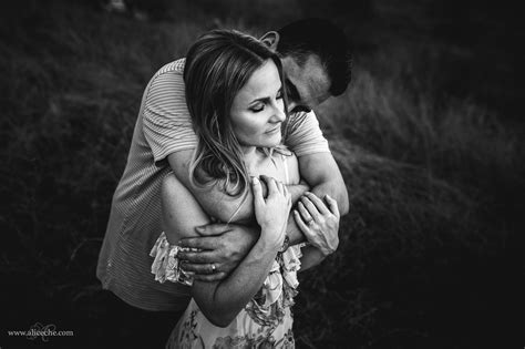 Intimate Couple Portraits In A Field Wedding Photographer