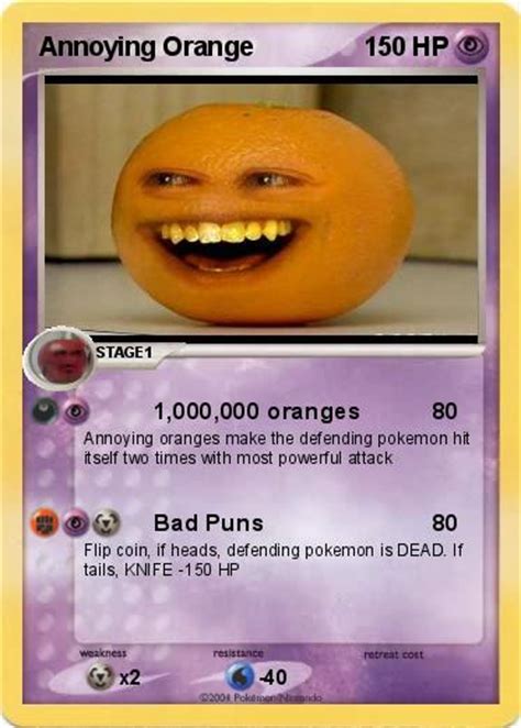 pokemon annoying orange    oranges  pokemon card