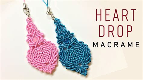 macrame keychain tutorial the heart drop of elsa hướng