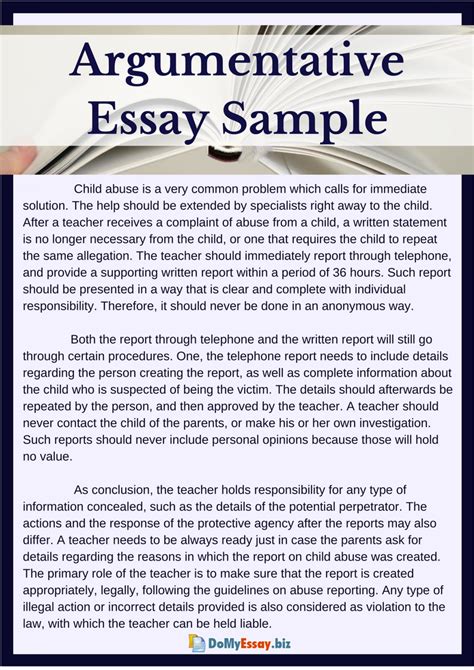 argumentative essay examples  grade   easy argumentative essay examples  students