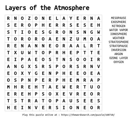 word search  layers   atmosphere