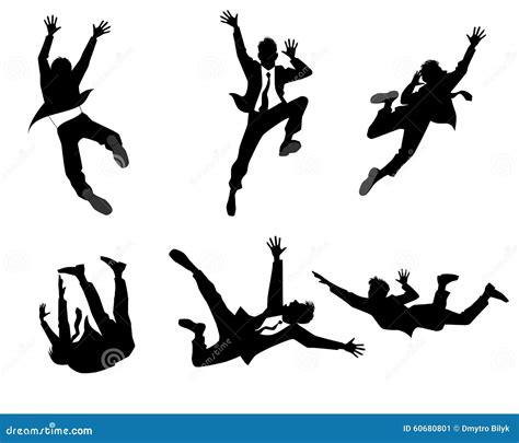 six businessman silhouettes stock vector illustration of confidence