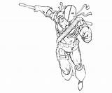 Deathstroke Stroke Deadpool Abilities Coloringhome sketch template