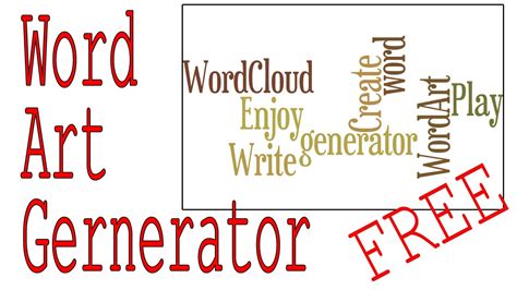 word generator create   word cloud   youtube