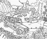 Jurassic Coloring Park Jeep Pages Coloringbay sketch template
