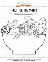 Spirit Fruit Coloring Kids School Printable Bible Sheets Sunday Pages Lessons Colouring Choose Board sketch template