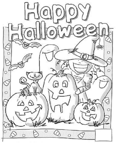 printable coloring page  happy halloween halloween coloring