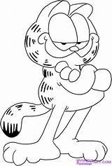 Garfield Cartoon Coloring Pages Drawing Drawings Choose Board Draw sketch template