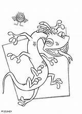 Inc Coloring Monsters Pages Monster Disney Randall Hellokids Cartoon Books sketch template