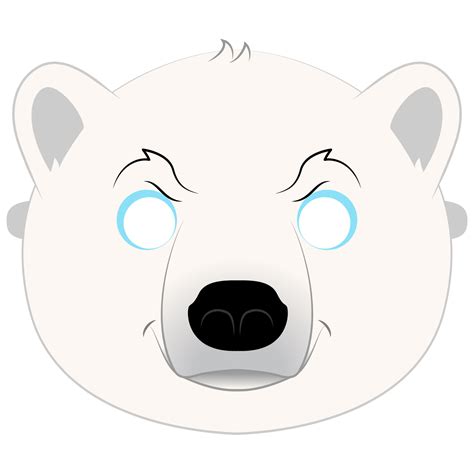 link  printable polar bear masks