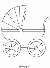 Baby Carriage Coloring Pages Shower Para Printable Bebe Template Pram Cochecito Moldes Molde Related Kindergarten 3d Visit Prams Babies Coloringpage sketch template