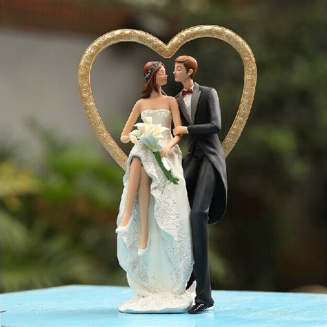 unique style groom and bride swing wedding cake topper romantic cake