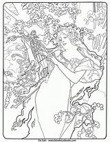 Coloring Mucha Pages Adult Nouveau Alfons Elaborate Da Colorare Di Lotus Line Getcolorings Library Print Getdrawings Coloringhome Southwest Articolo sketch template
