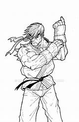 Ryu Akuma sketch template
