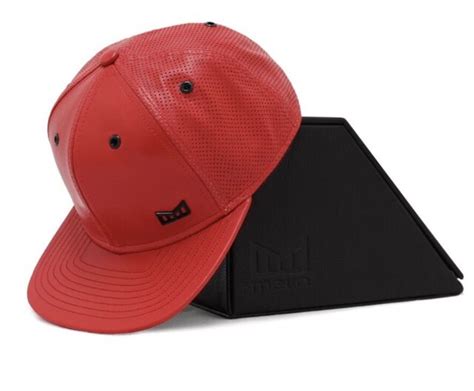 nib melin hat  pursuit fire red smooth lamb nappa leather authentic