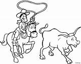 Cowboy Coloring Pages Printable Rodeo Bulls Horse Bucking Print Team Cowboys Chicago Roping Texas Color Sheet Getcolorings Houston Kids Drawing sketch template