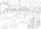 Bristol Colouring Iconic Scenery Attractions Sheets Colour City Shipshape Fashion sketch template